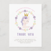 Magical Unicorn Princess | Geboortdag Dank u wel Briefkaart (Voorkant)