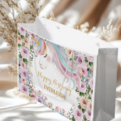 Magical Unicorn Purple Flower 1st birthday Groot Cadeauzakje