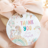Magical Unicorn Rainbow Birthday Dank je Bedankjes Labels