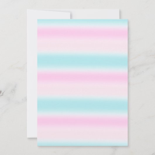 Magical Unicorn Rainbow  Birthday Invitation Kaart (Achterkant)