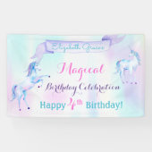 Magical Unicorn Rainbow Lavender Pink Turquoise Spandoek (Horizontaal)