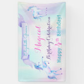 Magical Unicorn Rainbow Lavender Pink Turquoise Spandoek (Verticaal)
