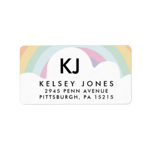 MAGICAL UNICORN REGENBOOG CLOUD LABEL