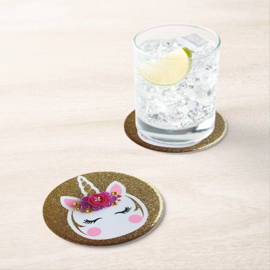 Magical Unicorn Ronde Kartonnen Onderzetter (Insitu)