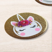 Magical Unicorn Ronde Kartonnen Onderzetter (Gebogen)