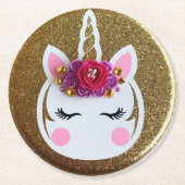 Magical Unicorn Ronde Kartonnen Onderzetter (Voorkant)