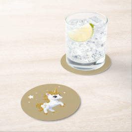 Magical Unicorn Ronde Kartonnen Onderzetter