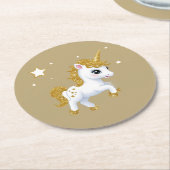 Magical Unicorn Ronde Kartonnen Onderzetter (Gebogen)