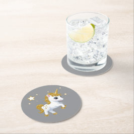 Magical Unicorn Ronde Kartonnen Onderzetter