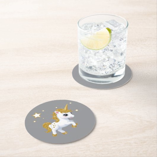 Magical Unicorn Ronde Kartonnen Onderzetter (Insitu)