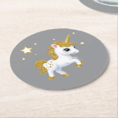 Magical Unicorn Ronde Kartonnen Onderzetter (Gebogen)