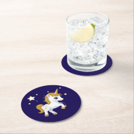 Magical Unicorn Ronde Kartonnen Onderzetter