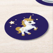 Magical Unicorn Ronde Kartonnen Onderzetter (Gebogen)