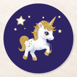 Magical Unicorn Ronde Kartonnen Onderzetter