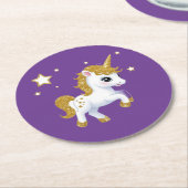 Magical Unicorn Ronde Kartonnen Onderzetter (Gebogen)
