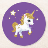 Magical Unicorn Ronde Kartonnen Onderzetter (Voorkant)