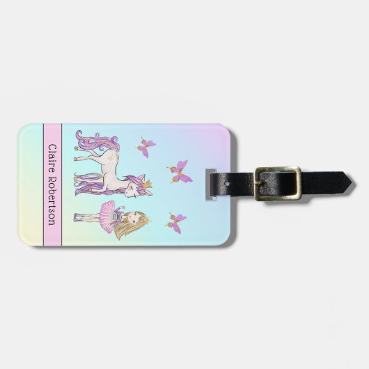 Magical Unicorn Rugzak Bagagelabel (Voorkant horizontaal)