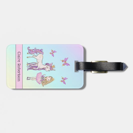 Magical Unicorn Rugzak Bagagelabel (Achterkant horizontaal)
