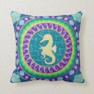 Magical Unicorn Seahorse Mandala Kussen