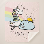 Magical Unicorn Sherpa Deken (Voorkant)