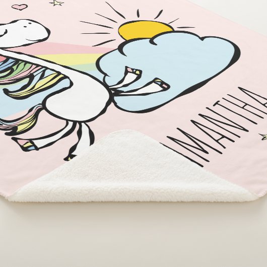 Magical Unicorn Sherpa Deken (3/4)