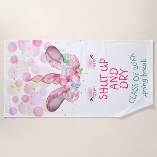 MAGICAL UNICORN Spring Break Beach Strandlaken (Voorkant)