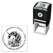 Magical Unicorn Squad Aangepast retouradres Zelfinktende Stempel (In situ)