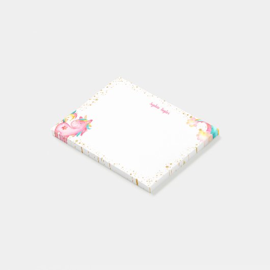 Magical Unicorn Stars Kinder Post-it® Notes (Schuin)