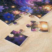 Magical Unicorn Under the Stars Jigsaw Puzzle Legpuzzel (Zijkant)