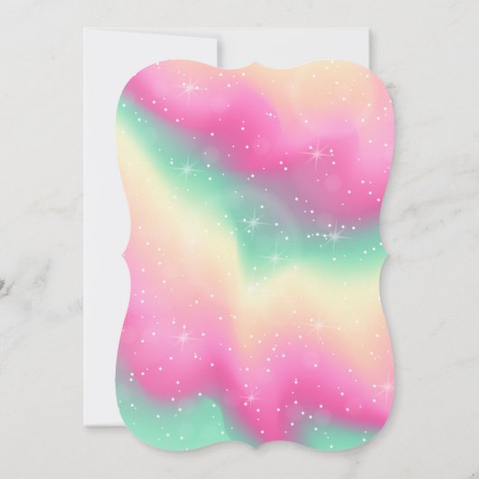 Magical Unicorn verjaardagsfeestje Kaart (Achterkant)