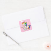 Magical Unicorn Vierkante Sticker (Envelop)