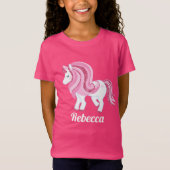 Magical unicorn voegt naam meiden t-shirt toe (Voorkant)