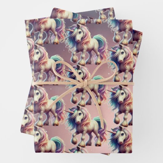 Magical Unicorn Wrapping Paper (In situ)