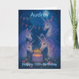 Magical Unicorns Mystical Customizable Birthday Kaart