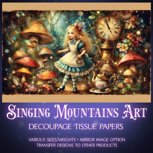 Magical Victorian Alice Fairytale Tissuepapier