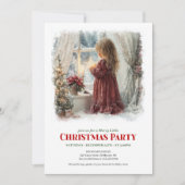 Magical Victorian Little Girl Awaiting Santa DNL Kaart (Voorkant)