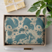 Magical Vintage Witch with Stars Decoupage Paper Tissuepapier (Geschenk)