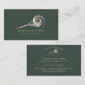 Magical Whisk Bakery Bling Pastry Chef sage green Visitekaartje (Voorkant / Achterkant)