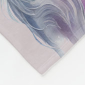 Magical White Gold Horn Unicorn  Fleece Deken (Hoek)