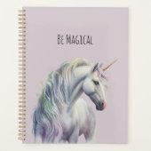 Magical White Gold Horn Unicorn  Planner (Voorkant)