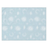 Magical White Moon Sun Stars Blue pattern Tafelkleed (Voorkant (Horizontaal))