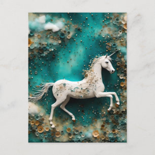 Magical White Unicorn Briefkaart