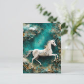 Magical White Unicorn Briefkaart (Staand voorkant)