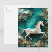 Magical White Unicorn Briefkaart (Voorkant / Achterkant)