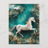 Magical White Unicorn Briefkaart (Voorkant)