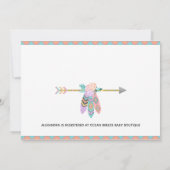 Magical Wild One Unicorn Pink Gold Baby shower Kaart (Achterkant)