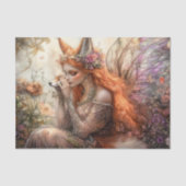 Magical Winged Fox Fairy Decoupage Tissuepapier (Voorkant)