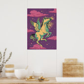 Magical Winged Horse Poster (Keuken)