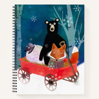 Magical Winter Animal Friends Sketch Notebook Notitieboek