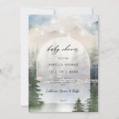 Magical Winter Forest baby shower Uitnodiging (Voorkant)